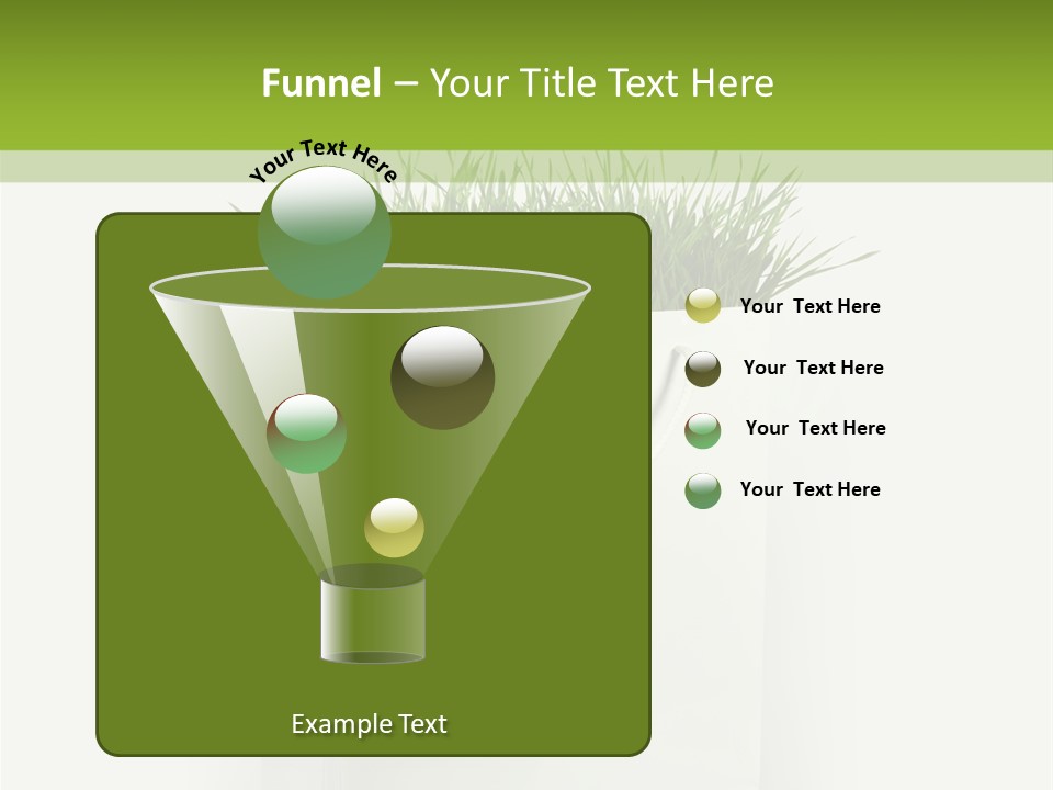 Environment Concept - Green Grass In White Paper Bag PowerPoint Template