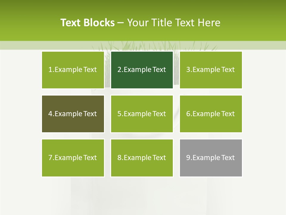 Environment Concept - Green Grass In White Paper Bag PowerPoint Template