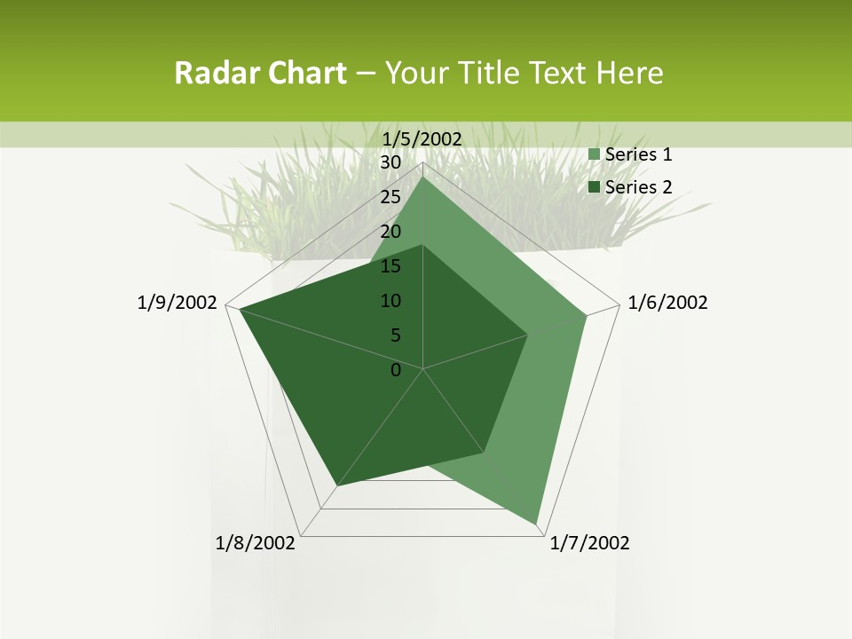 Environment Concept - Green Grass In White Paper Bag PowerPoint Template