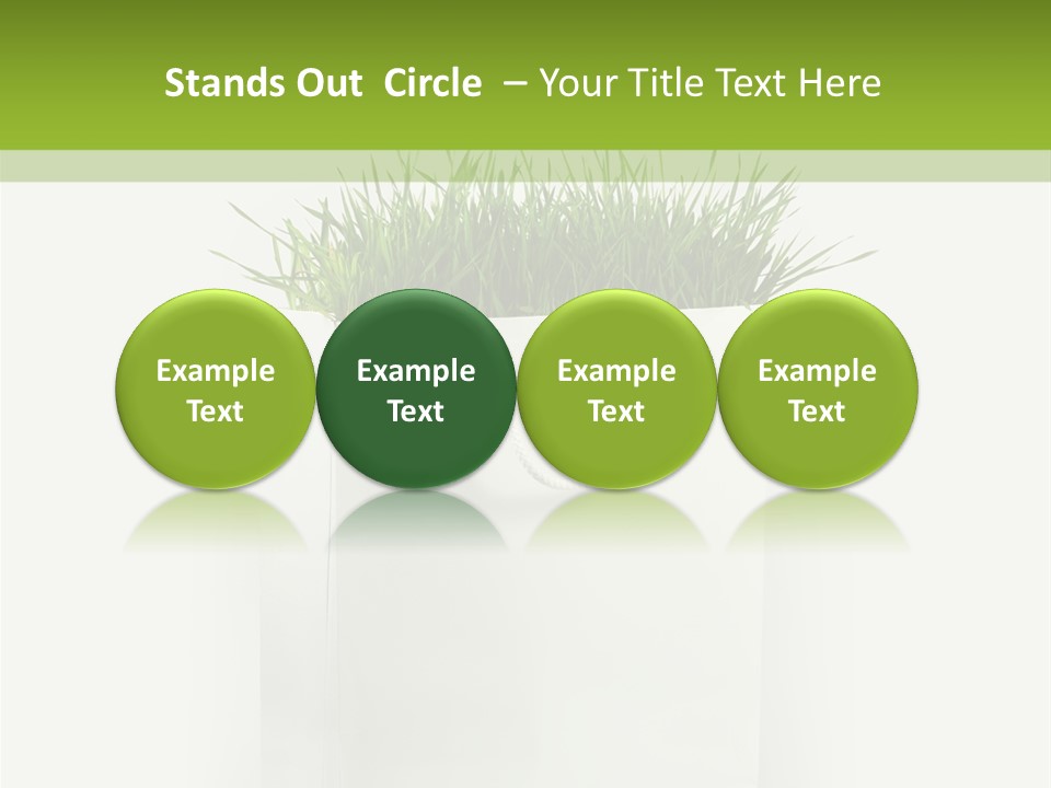 Environment Concept - Green Grass In White Paper Bag PowerPoint Template