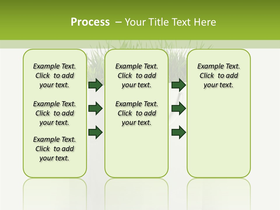 Environment Concept - Green Grass In White Paper Bag PowerPoint Template
