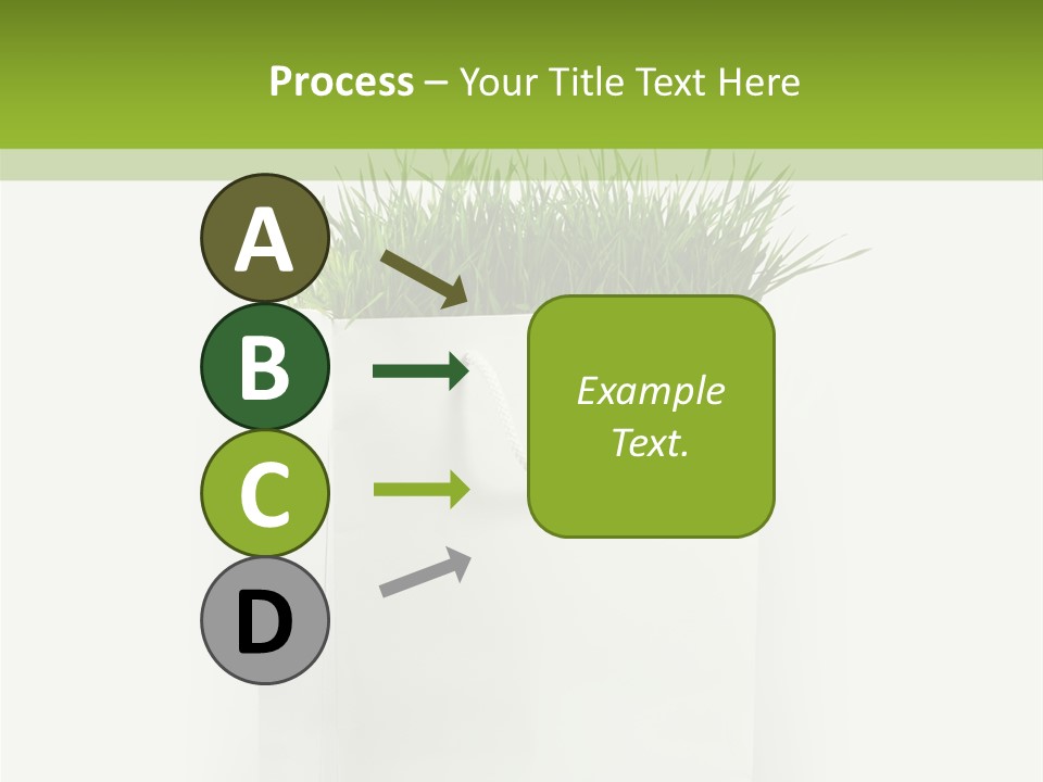 Environment Concept - Green Grass In White Paper Bag PowerPoint Template