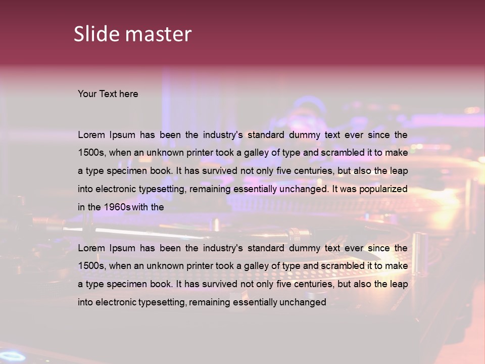 Dj's Music Equipment PowerPoint Template