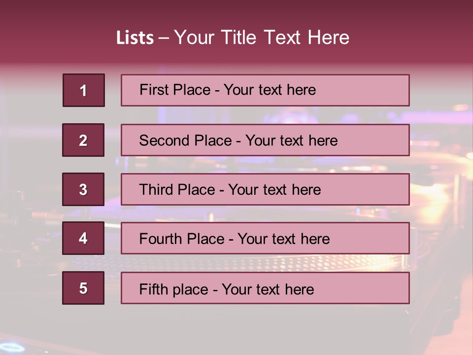 Dj's Music Equipment PowerPoint Template