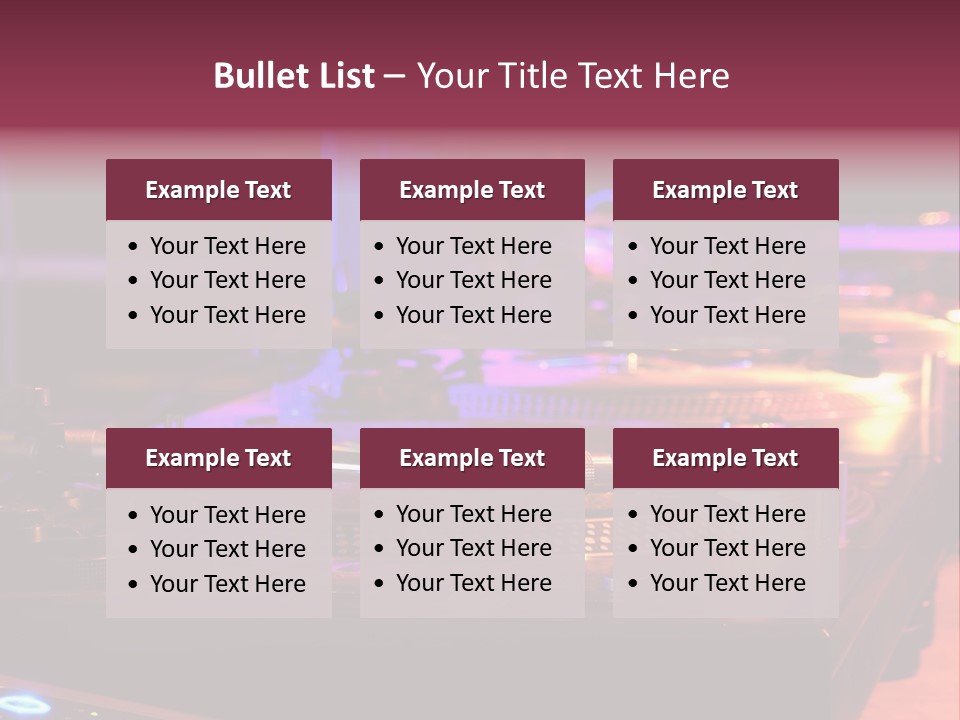 Dj's Music Equipment PowerPoint Template
