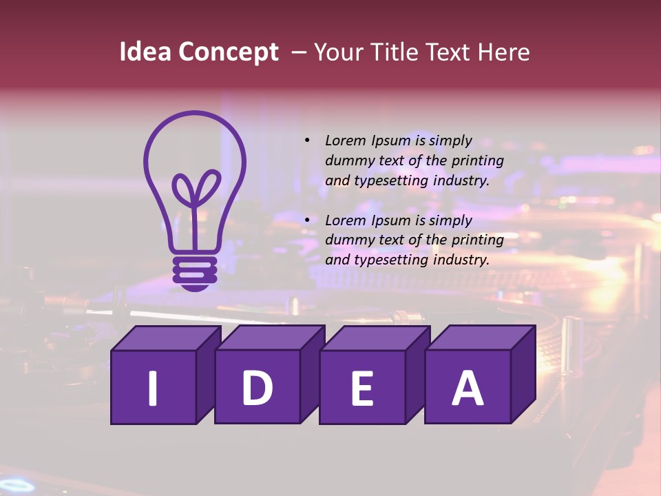 Dj's Music Equipment PowerPoint Template