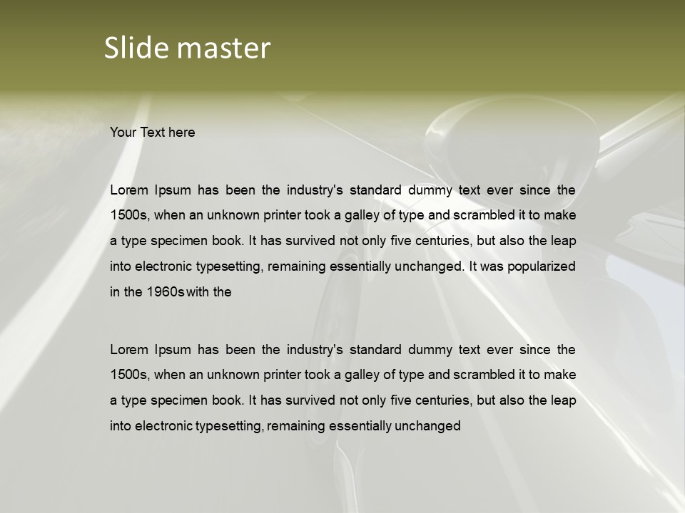 The New 997 Porsche Turbo PowerPoint Template