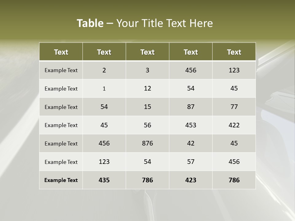 The New 997 Porsche Turbo PowerPoint Template