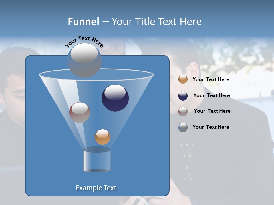 A Group Of Business People Looking At A Computer Screen PowerPoint Template