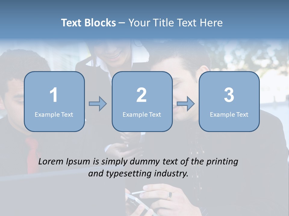 A Group Of Business People Looking At A Computer Screen PowerPoint Template