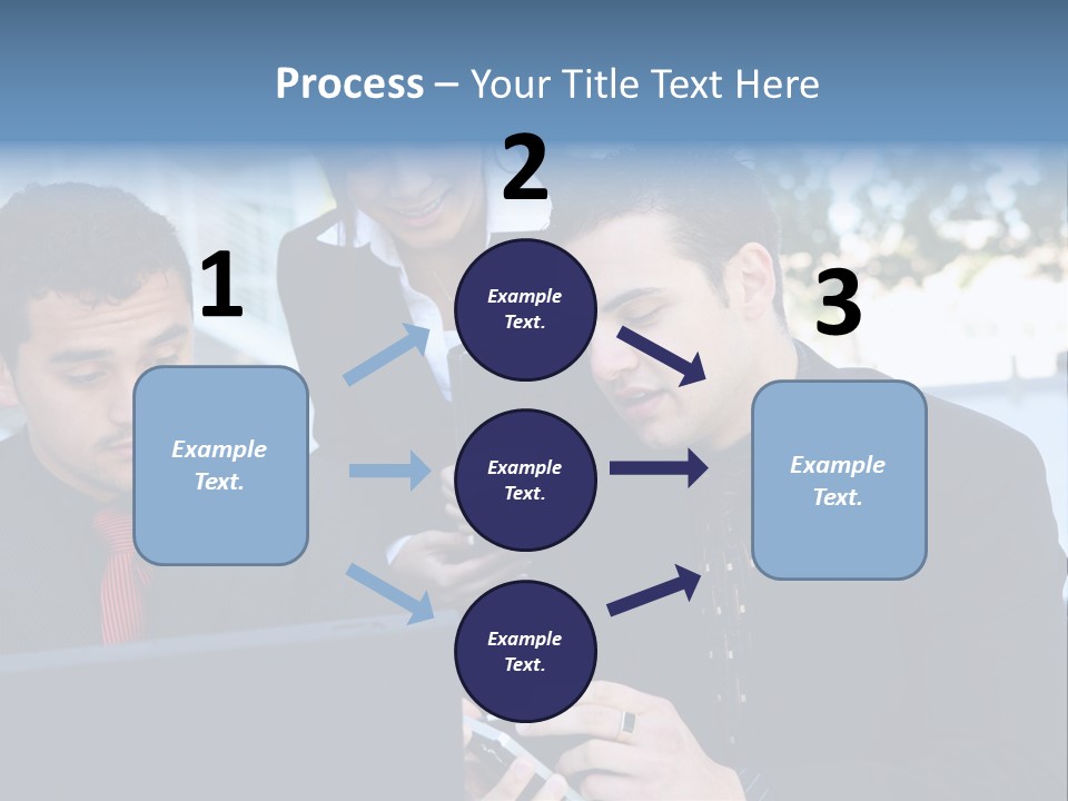 A Group Of Business People Looking At A Computer Screen PowerPoint Template