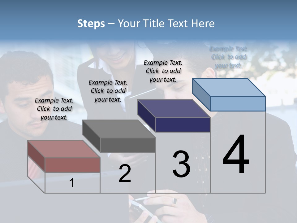 A Group Of Business People Looking At A Computer Screen PowerPoint Template