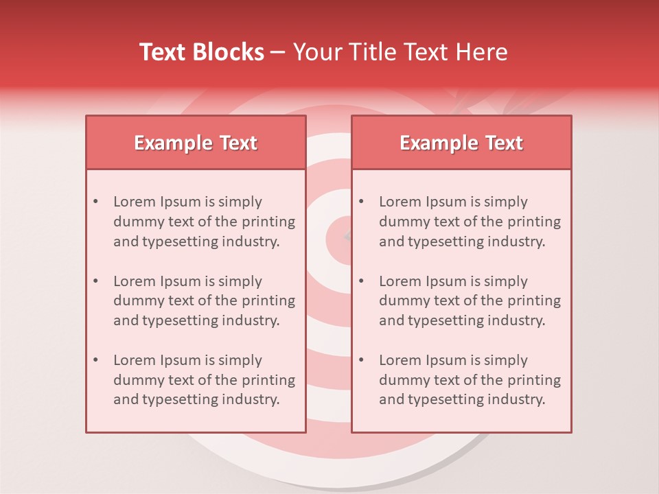 Three Arrows In A Target On Wall - Rendered In 3D PowerPoint Template