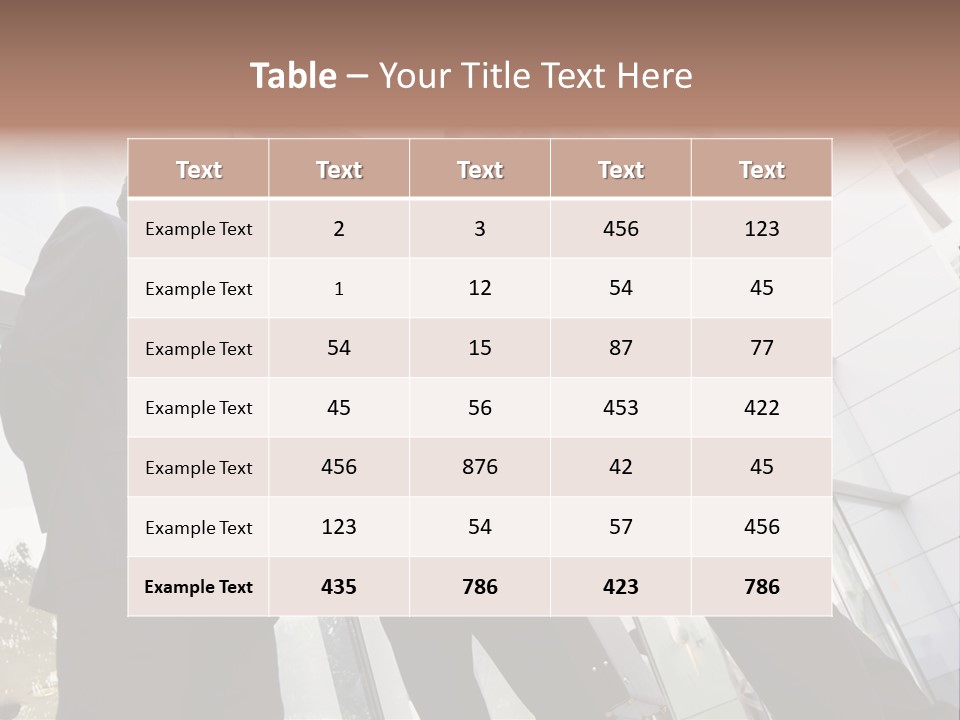Business People Shaking Hands Outside Modern Office Building PowerPoint Template