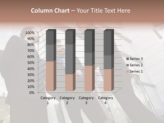 Business People Shaking Hands Outside Modern Office Building PowerPoint Template