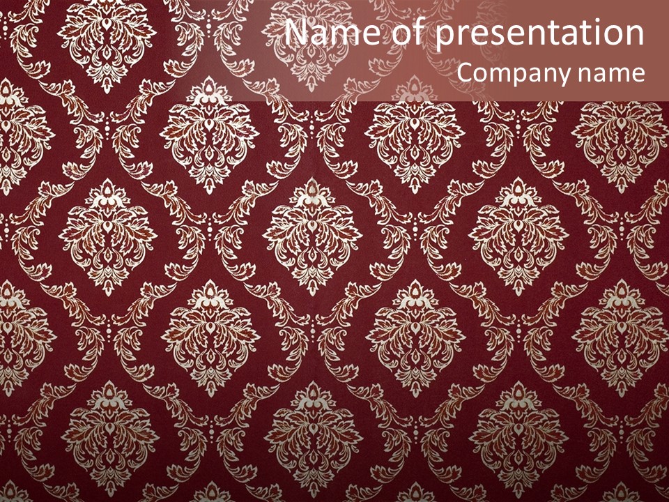 Decorative Wallpaper Pattern PowerPoint Template