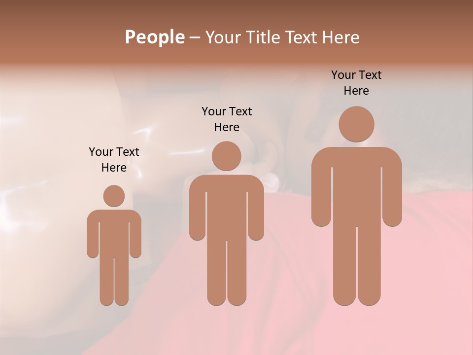 First-Aid Instructor Showing Mouth-To-Mouth Breathing Technique On Dummy PowerPoint Template