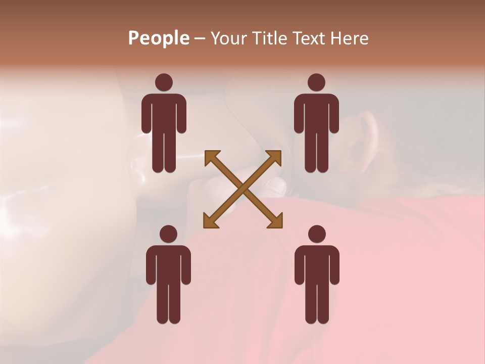 First-Aid Instructor Showing Mouth-To-Mouth Breathing Technique On Dummy PowerPoint Template