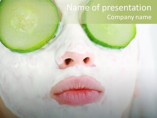 Portrait Of A Styled Professional Model. Theme: Spa, Healthcare, Fashion PowerPoint Template