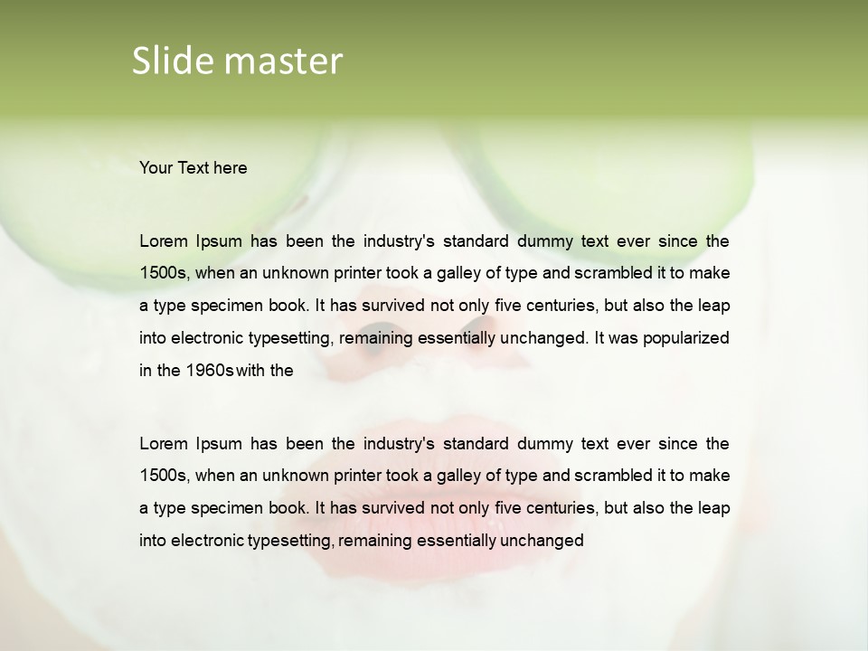 Portrait Of A Styled Professional Model. Theme: Spa, Healthcare, Fashion PowerPoint Template