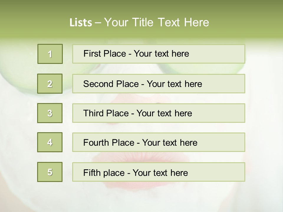 Portrait Of A Styled Professional Model. Theme: Spa, Healthcare, Fashion PowerPoint Template