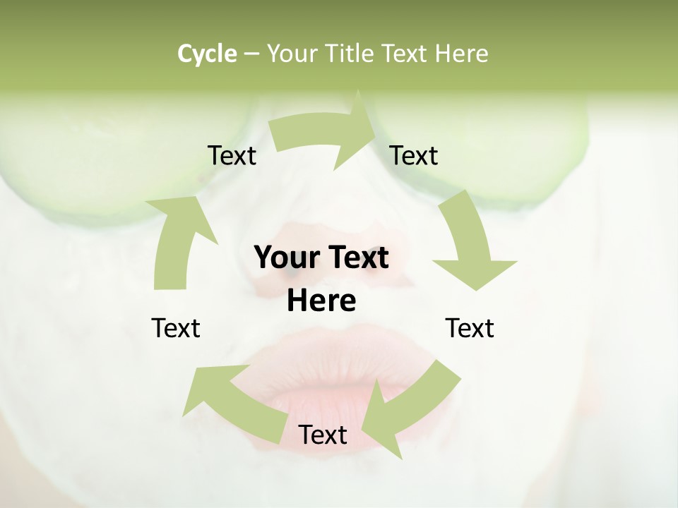 Portrait Of A Styled Professional Model. Theme: Spa, Healthcare, Fashion PowerPoint Template