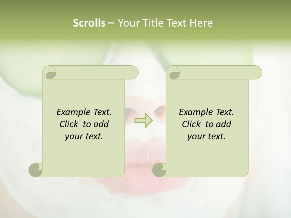 Portrait Of A Styled Professional Model. Theme: Spa, Healthcare, Fashion PowerPoint Template