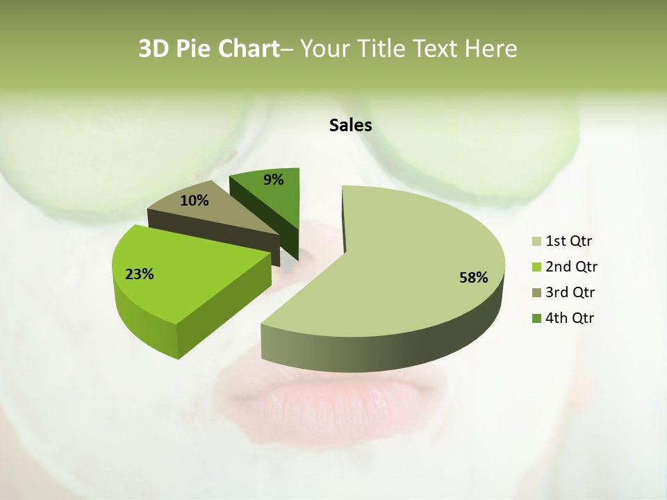 Portrait Of A Styled Professional Model. Theme: Spa, Healthcare, Fashion PowerPoint Template