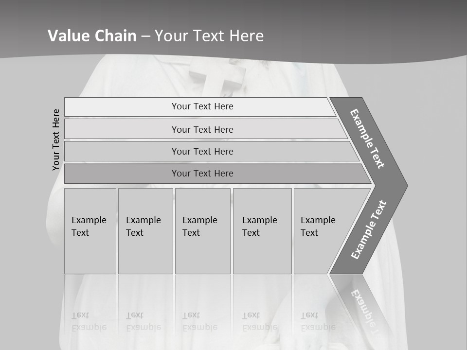 Statue From Cemetery On Black. PowerPoint Template