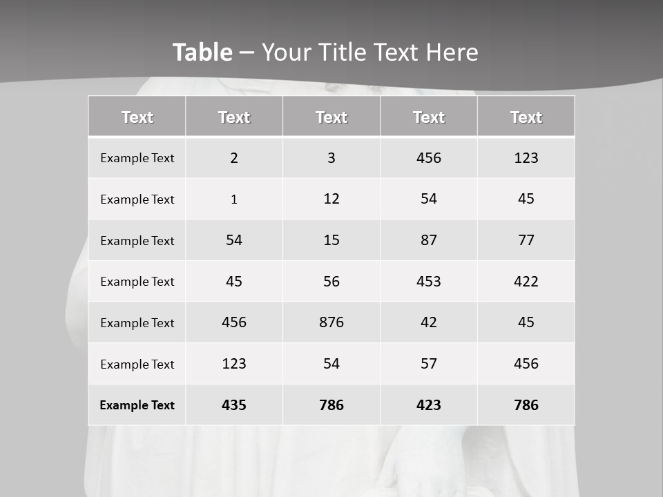 Statue From Cemetery On Black. PowerPoint Template