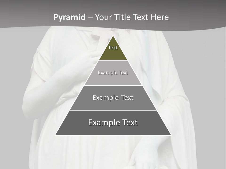 Statue From Cemetery On Black. PowerPoint Template