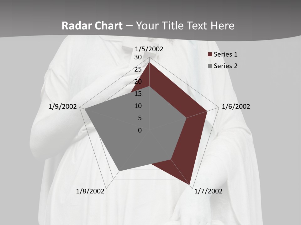 Statue From Cemetery On Black. PowerPoint Template