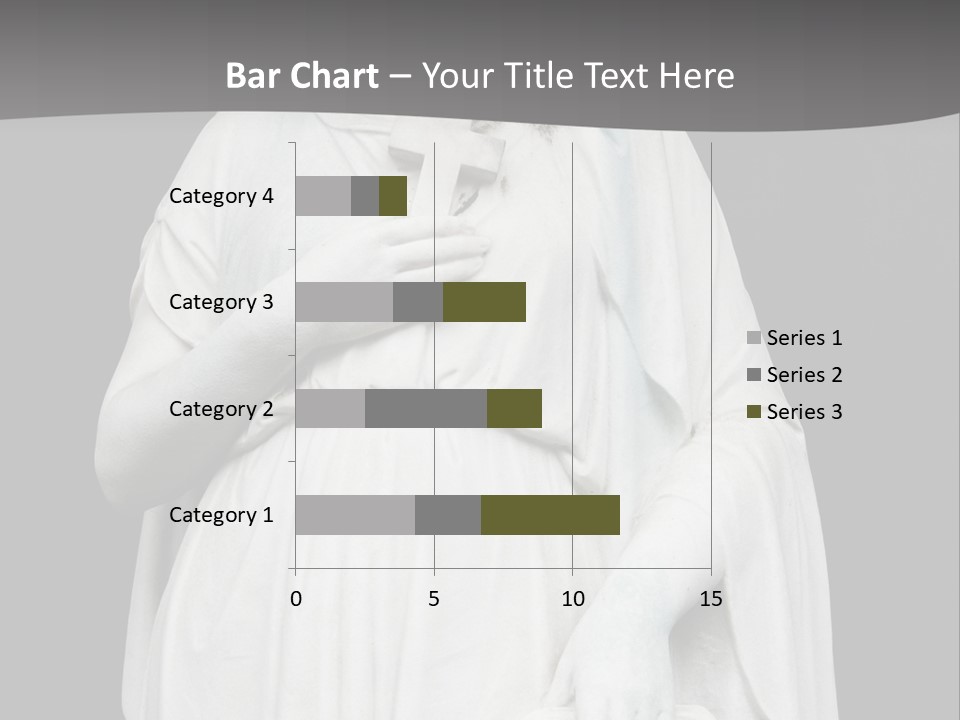 Statue From Cemetery On Black. PowerPoint Template