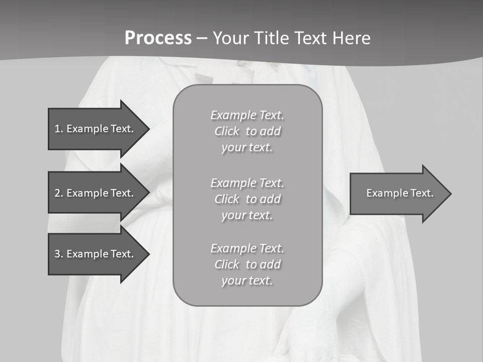 Statue From Cemetery On Black. PowerPoint Template