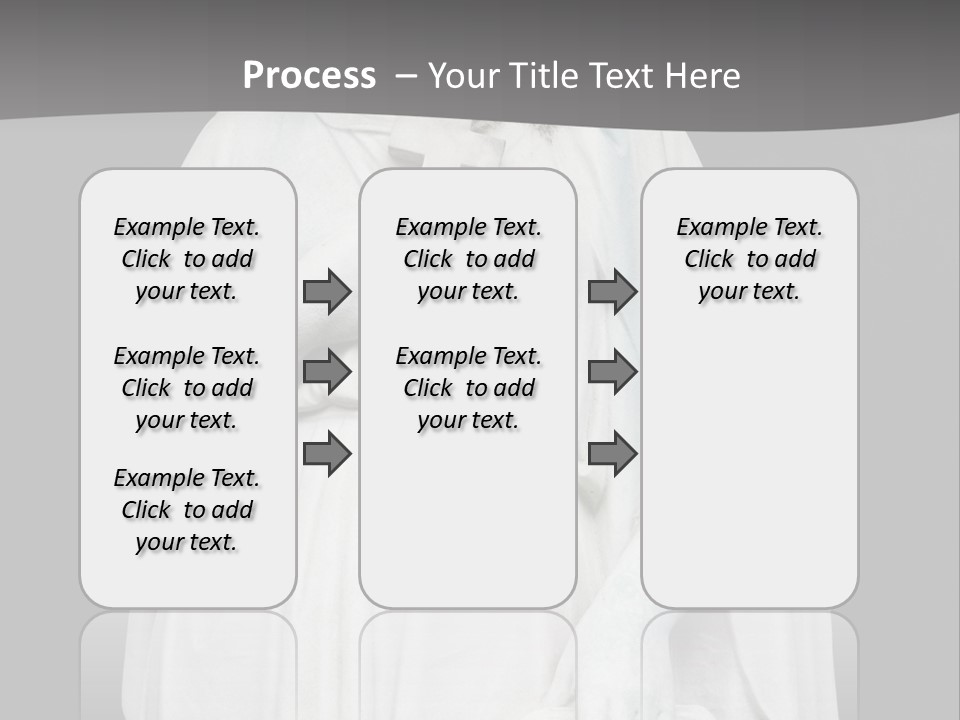Statue From Cemetery On Black. PowerPoint Template