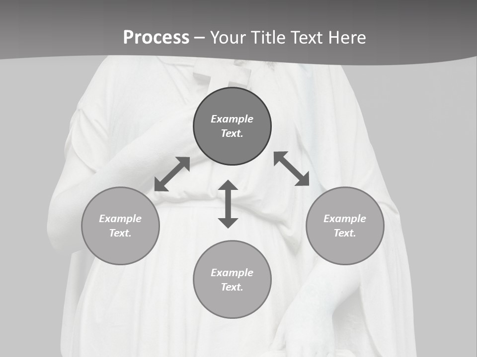 Statue From Cemetery On Black. PowerPoint Template