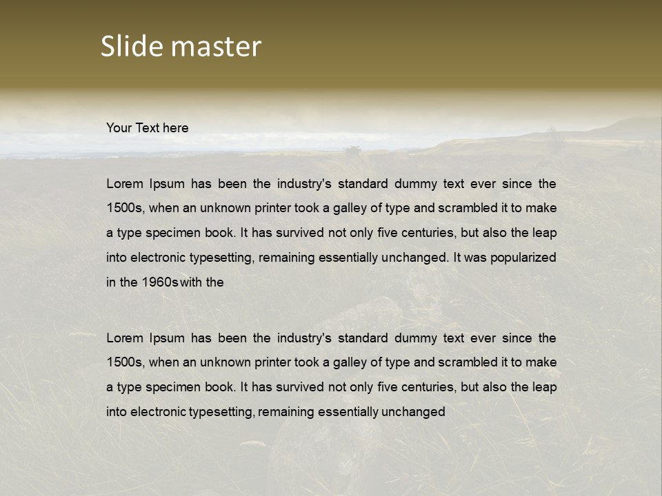 Scottish Highlands - Heather PowerPoint Template