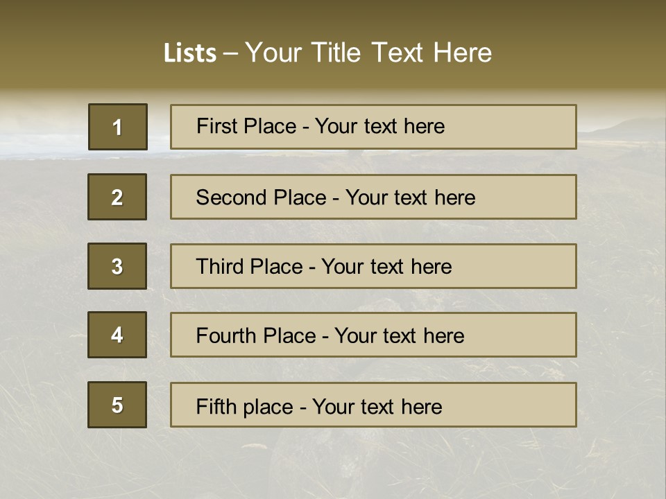 Scottish Highlands - Heather PowerPoint Template