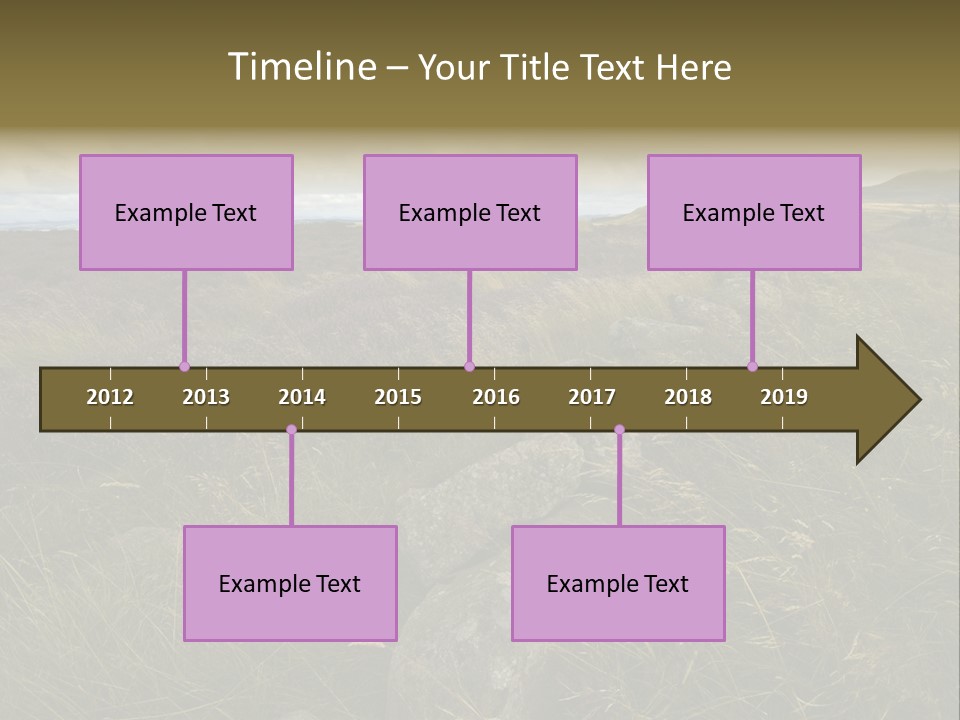 Scottish Highlands - Heather PowerPoint Template
