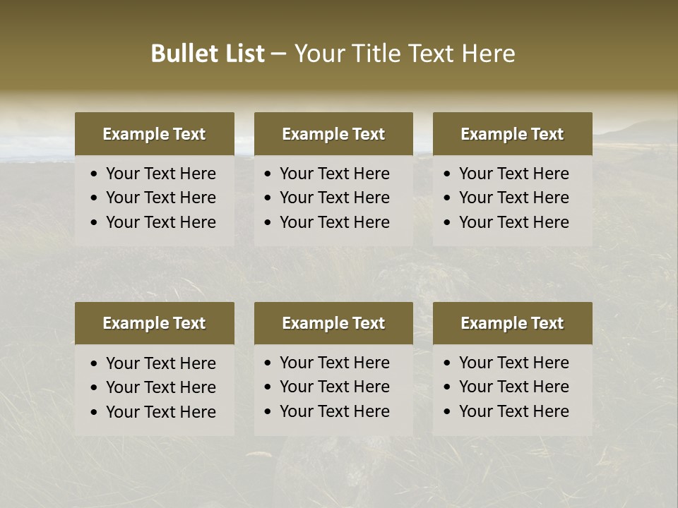 Scottish Highlands - Heather PowerPoint Template