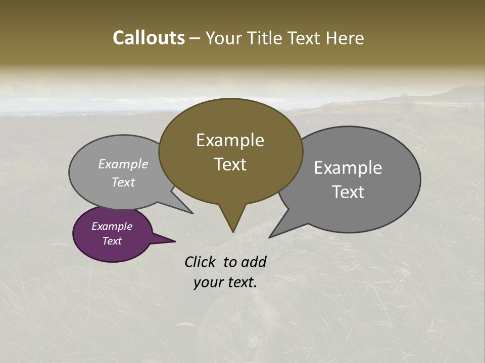 Scottish Highlands - Heather PowerPoint Template