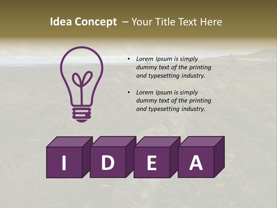 Scottish Highlands - Heather PowerPoint Template