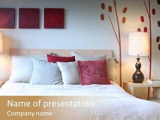 Beautiful Contemporary Bedroom. PowerPoint Template