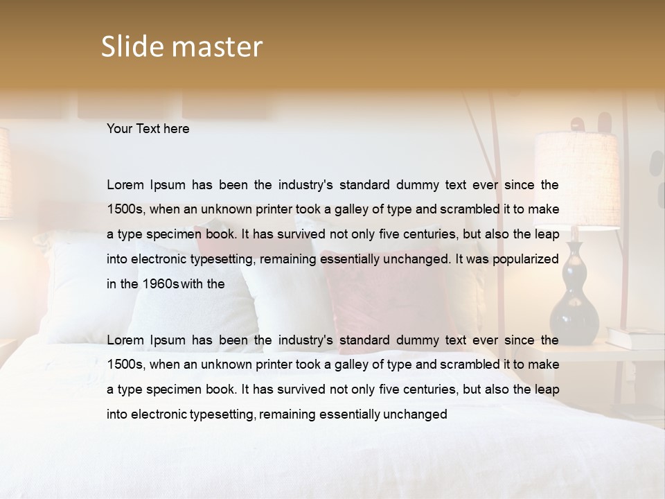 Beautiful Contemporary Bedroom. PowerPoint Template