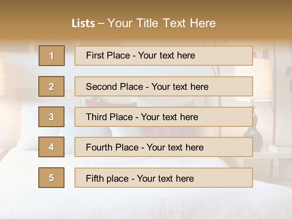 Beautiful Contemporary Bedroom. PowerPoint Template