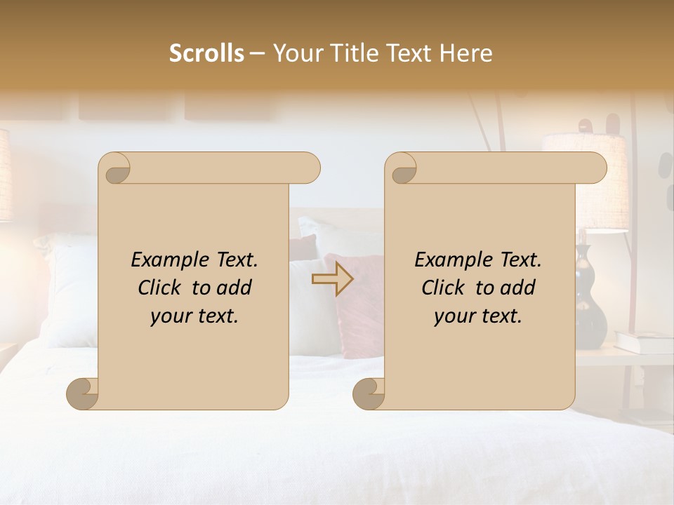 Beautiful Contemporary Bedroom. PowerPoint Template