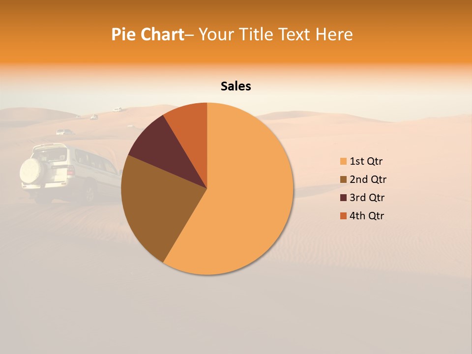 Suvs Trek Across The Desert Dunes PowerPoint Template