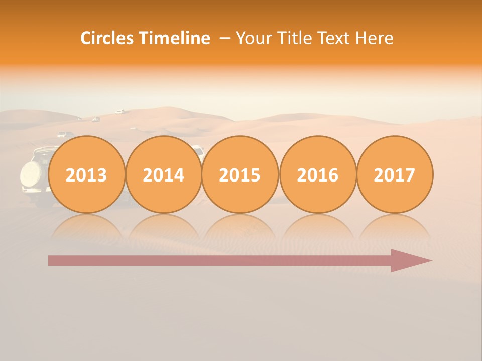 Suvs Trek Across The Desert Dunes PowerPoint Template