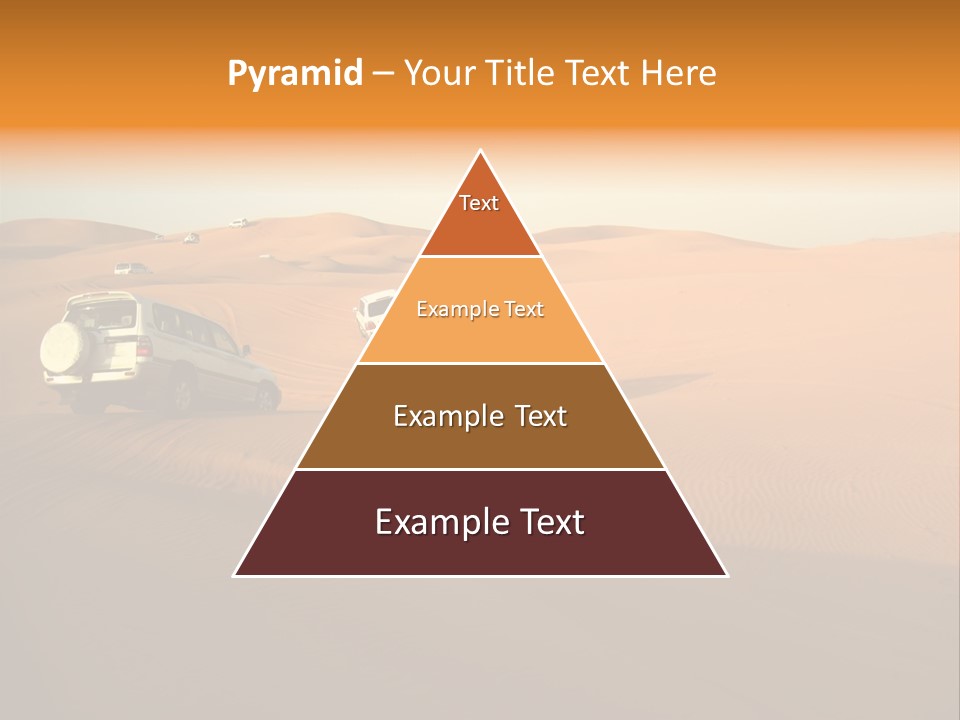 Suvs Trek Across The Desert Dunes PowerPoint Template