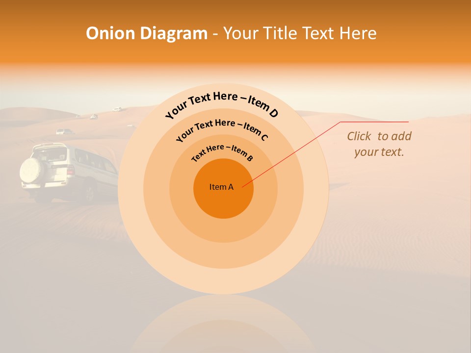 Suvs Trek Across The Desert Dunes PowerPoint Template